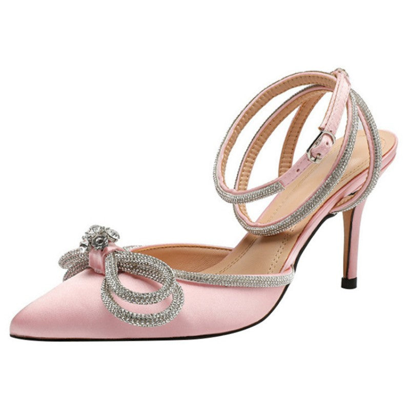 Rhinestone Bow Pumps